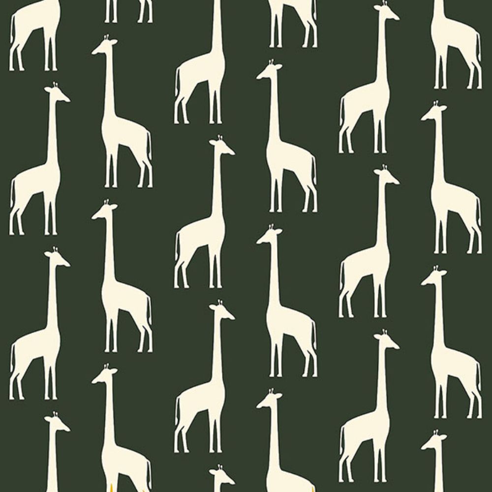 Chesapeake by Brewster 4060-139060 Vivi Green Giraffe Wallpaper