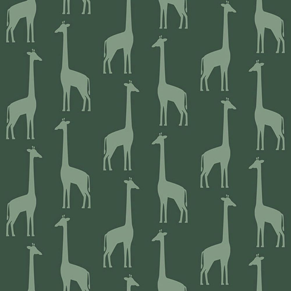 Chesapeake by Brewster 4060-139061 Vivi Teal Giraffe Wallpaper