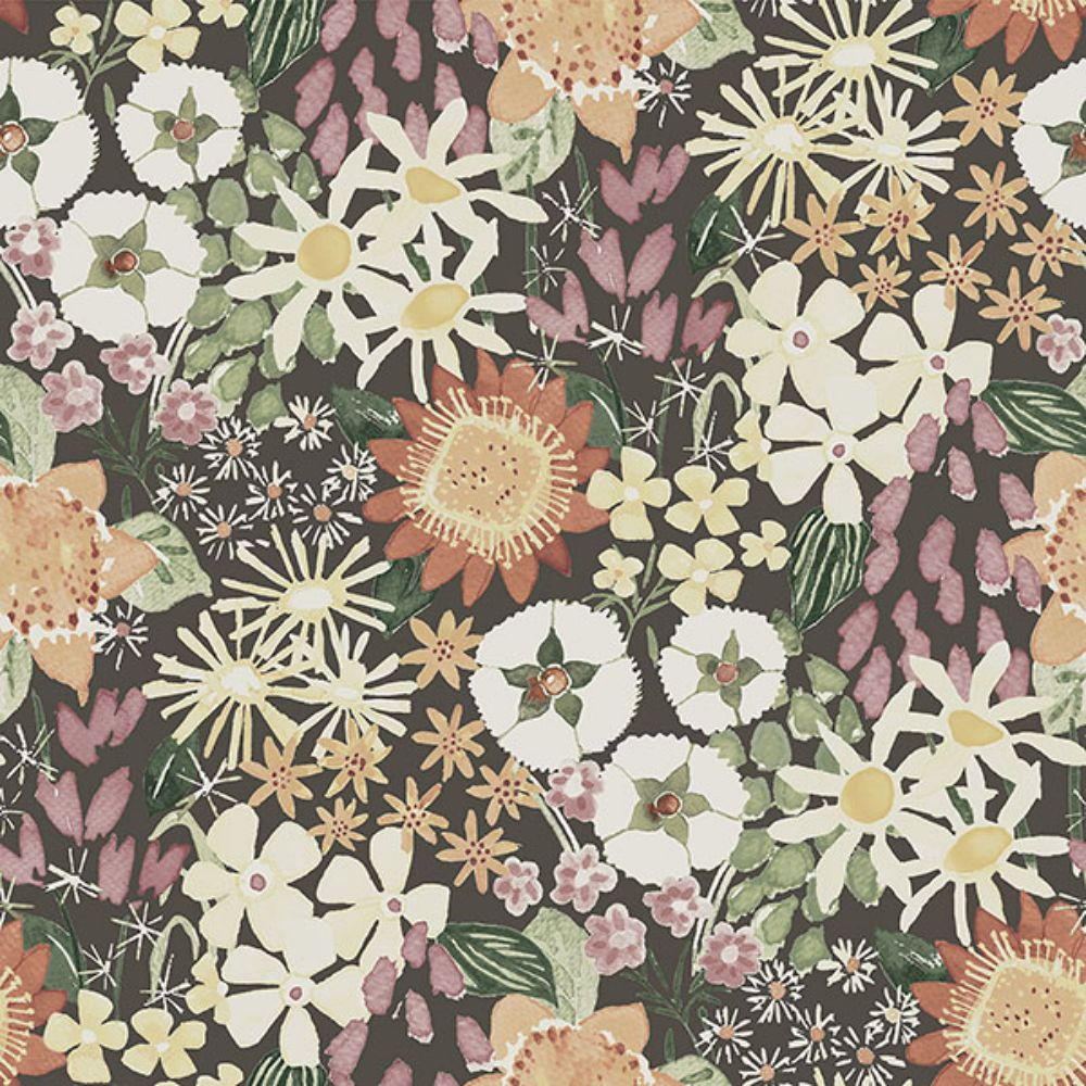 A-Street Prints by Brewster 4066-26522 Karina Rasberry Wildflower Garden Wallpaper