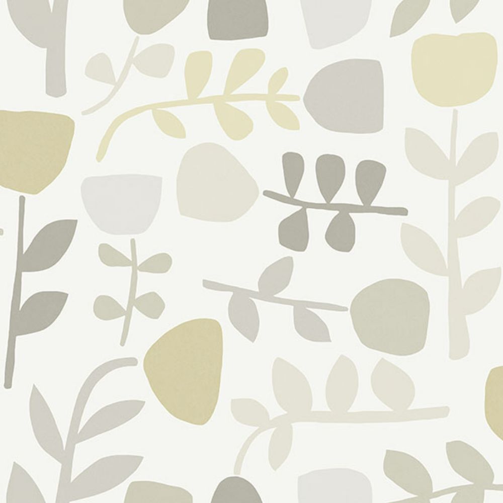 A-Street Prints by Brewster 4066-26537 Juni Neutral Abstract Tulips Wallpaper