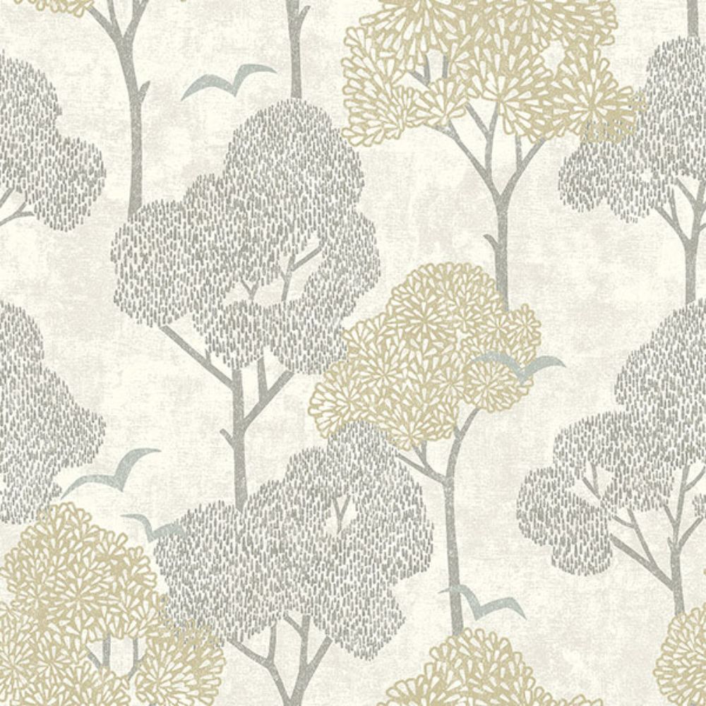 A-Street Prints by Brewster 4066-26543 Lykke Neutral Textured Tree Wallpaper
