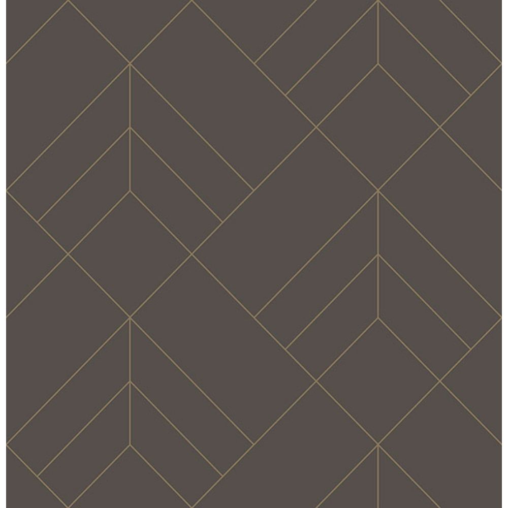 A-Street Prints by Brewster 4066-26549 Sander Chocolate Geometric Wallpaper