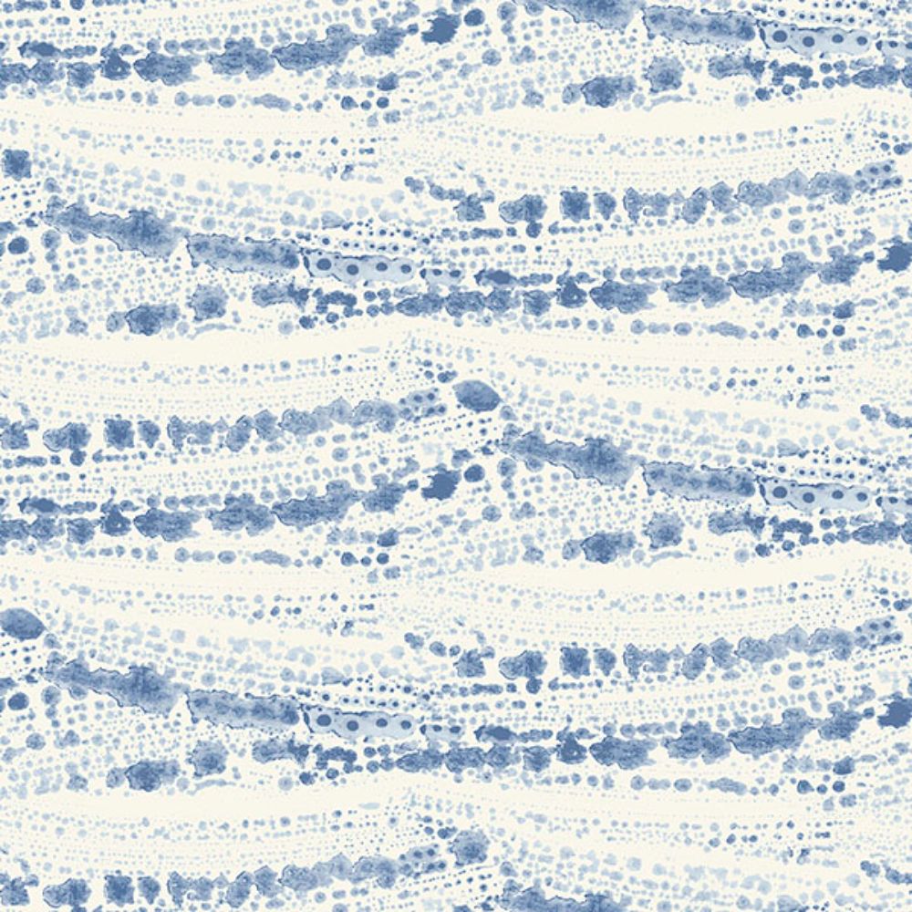 Chesapeake by Brewster 4071-71046 Rannell Navy Abstract Scallop Wallpaper