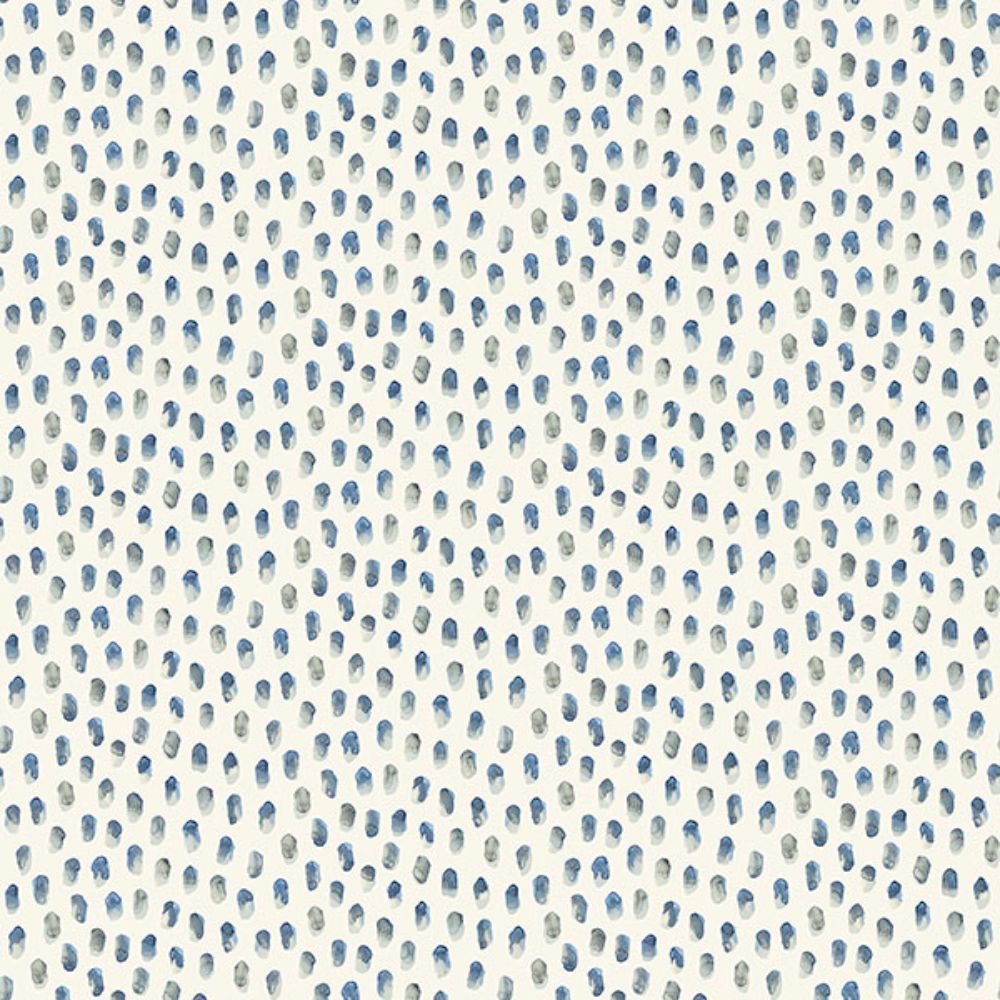 Chesapeake by Brewster 4071-71060 Sand Drips Blue Painted Dots Wallpaper