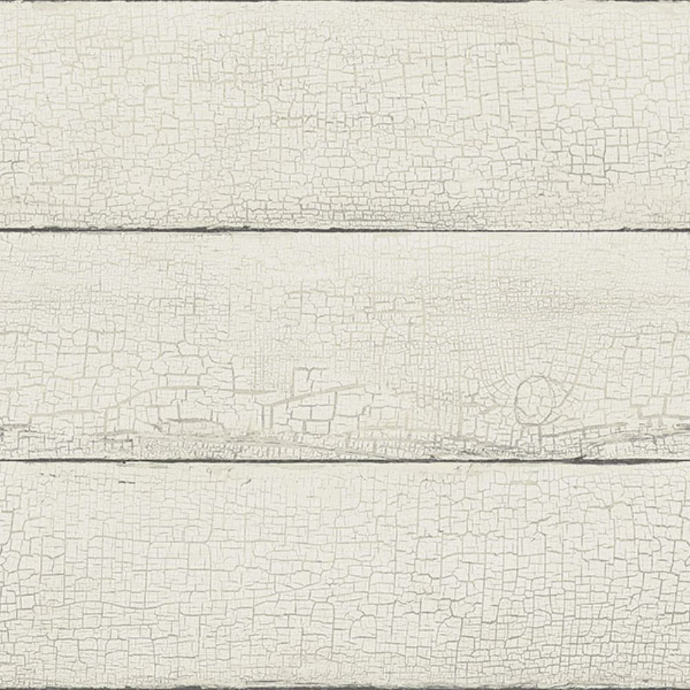 Chesapeake by Brewster 4072-70010 Morgan White Distressed Wood Wallpaper