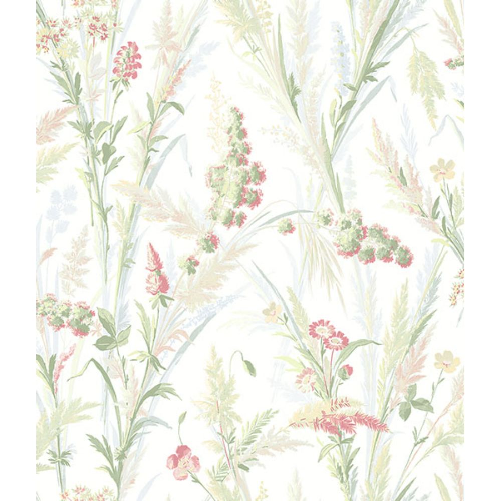 Chesapeake by Brewster 4072-70029 Hillaire Green Meadow Wallpaper