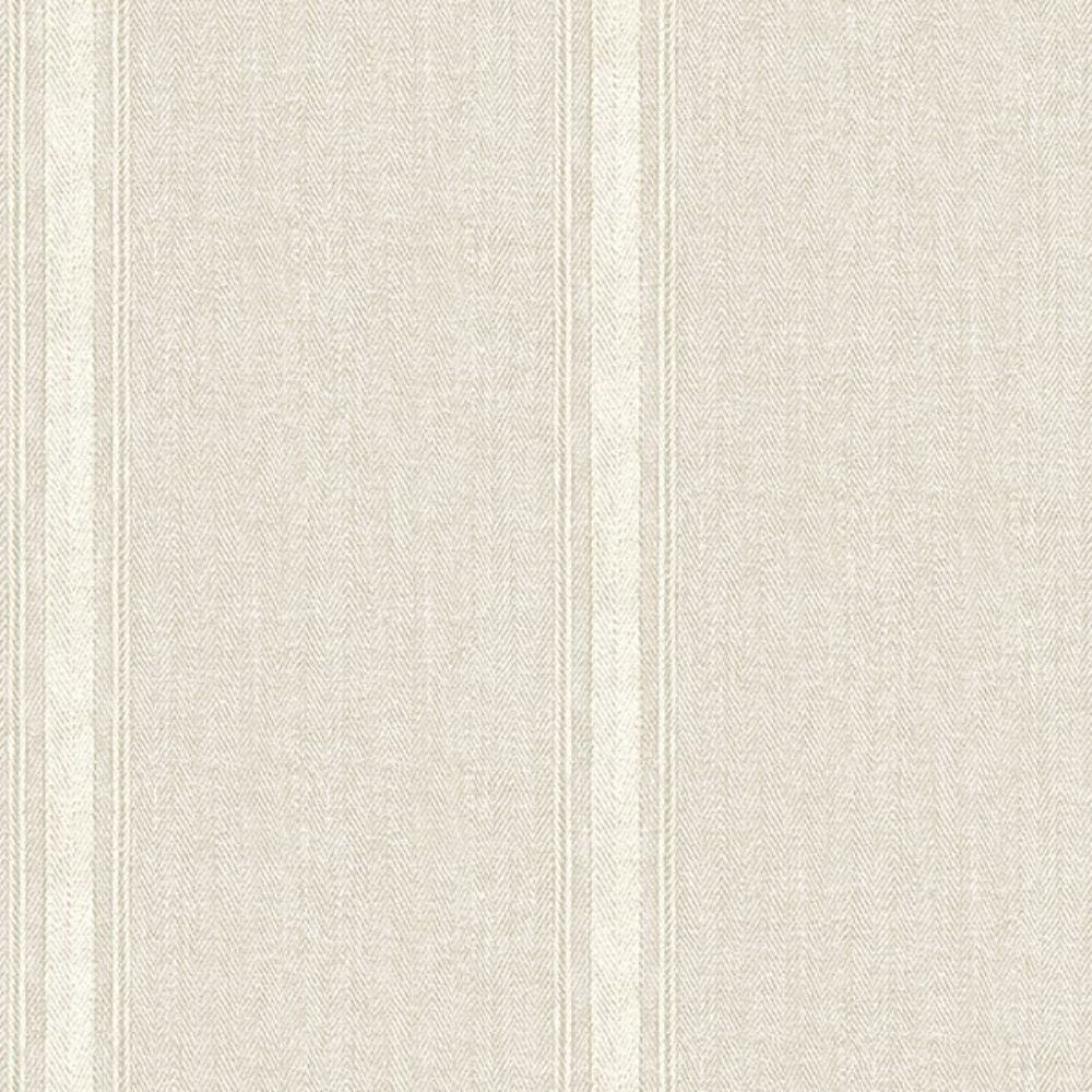 Chesapeake by Brewster 4072-70070 Linette Beige Fabric Stripe Wallpaper