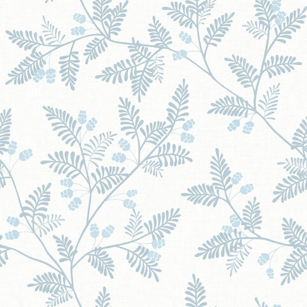 A-Street Prints by Brewster 4074-26602 Ardell Light Blue Botanical Wallpaper