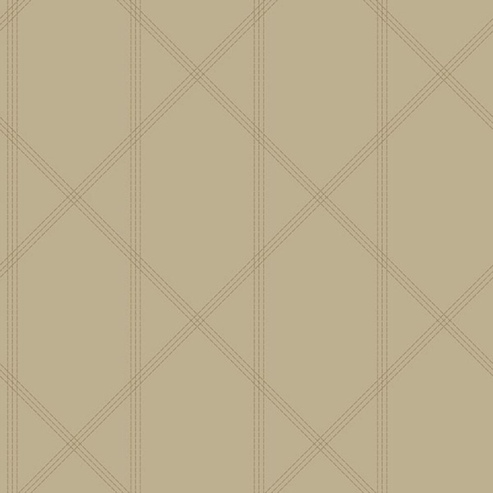 A-Street Prints by Brewster 4074-26610 Walcott Taupe Stitched Trellis Wallpaper