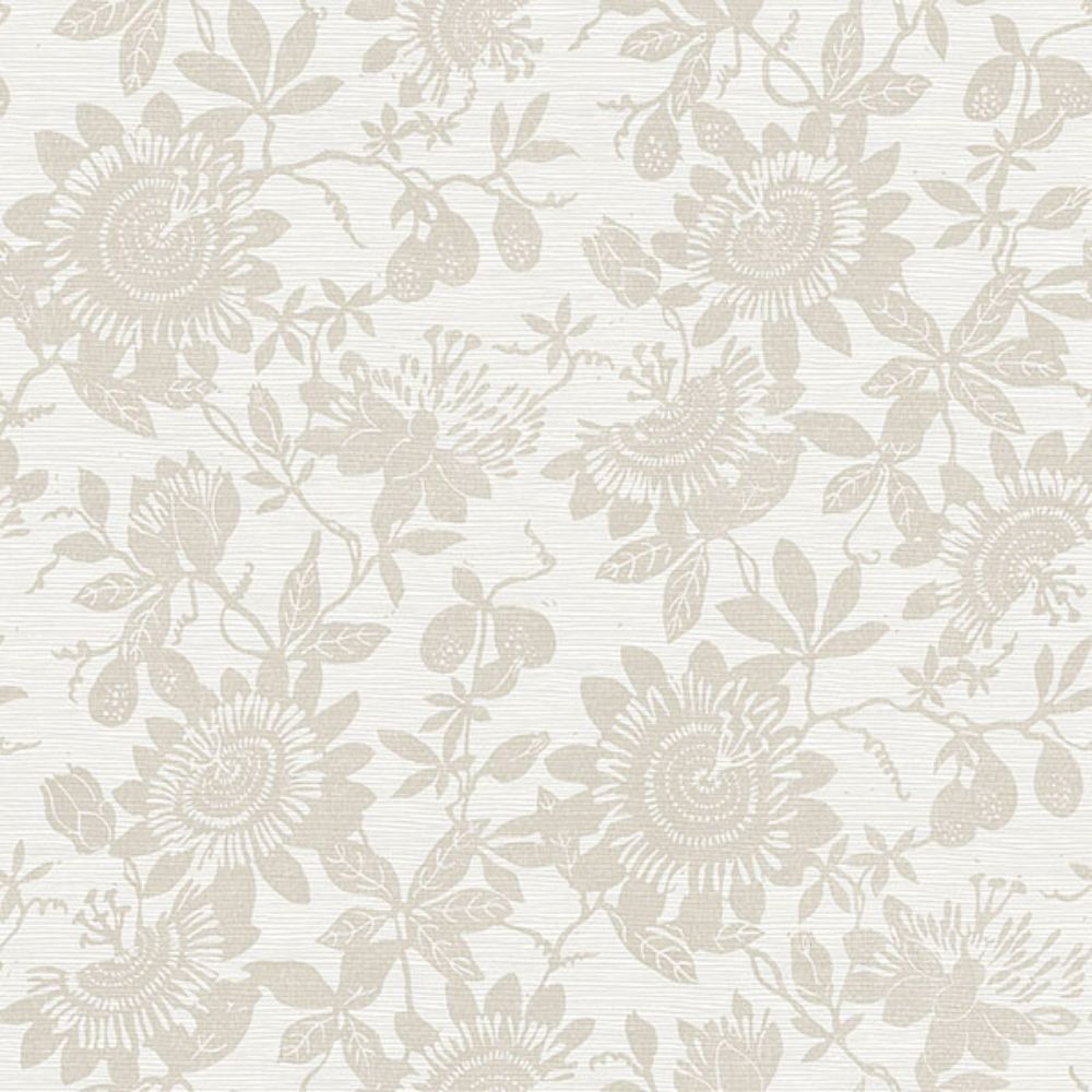 A-Street Prints by Brewster 4074-26633 Helen Taupe Floral Trail Wallpaper