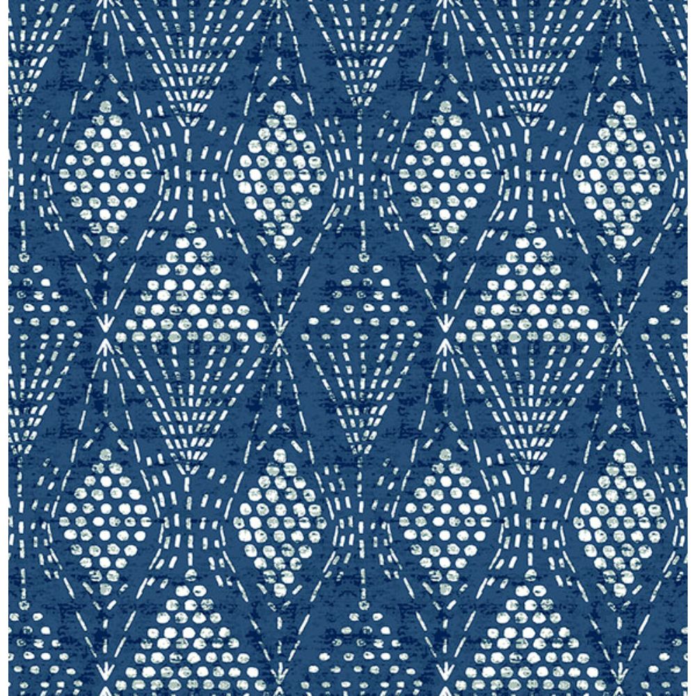 A-Street Prints by Brewster 4081-26320 Grady Blue Dotted Geometric Wallpaper