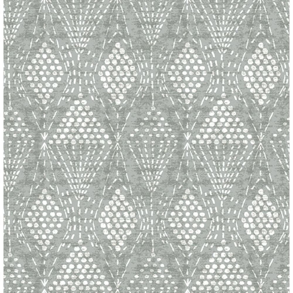 A-Street Prints by Brewster 4081-26322 Grady Grey Dotted Geometric Wallpaper