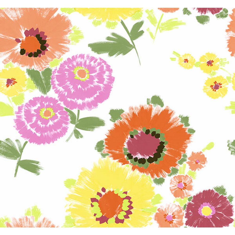 A-Street Prints by Brewster 4081-26323 Essie Yellow Painterly Floral Wallpaper