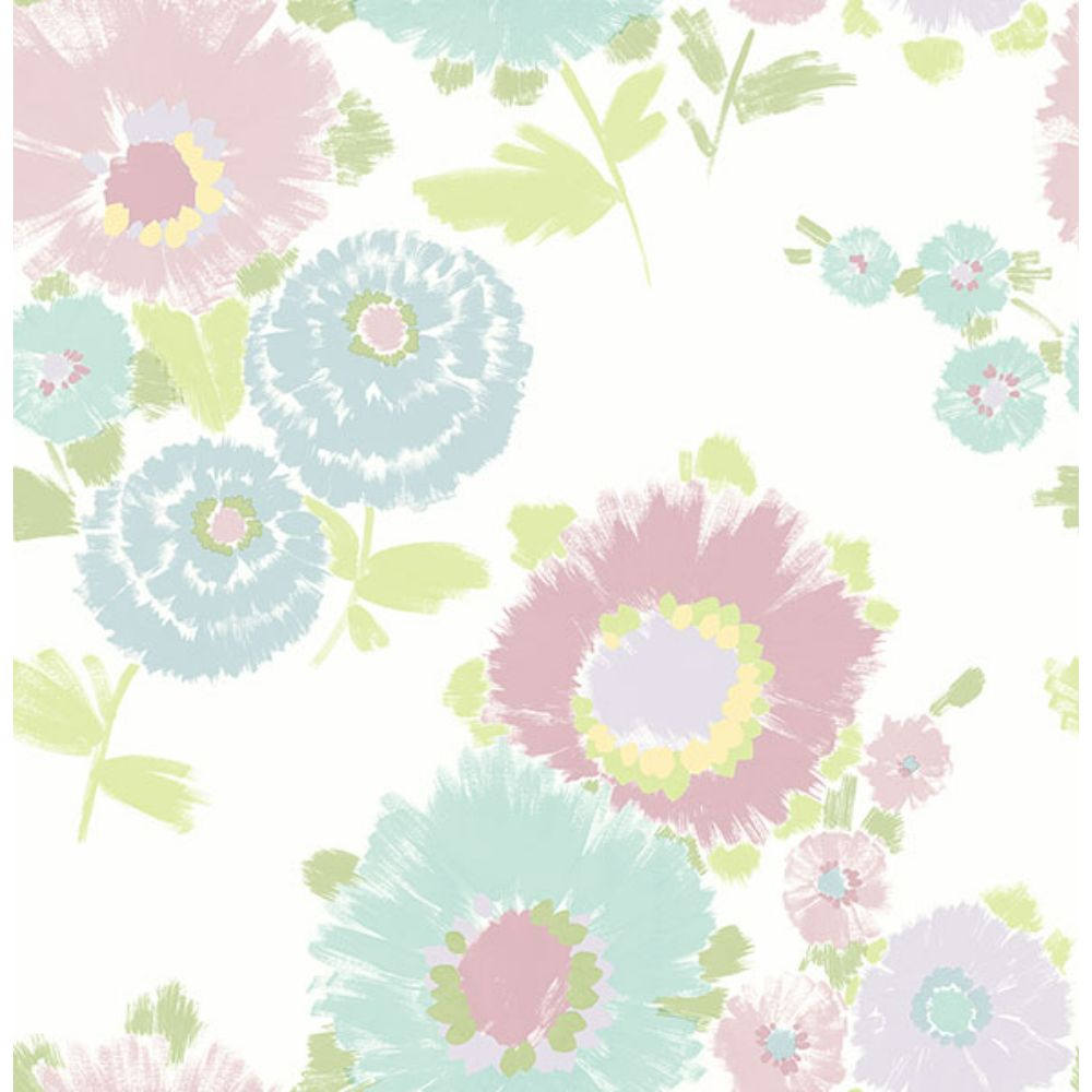 A-Street Prints by Brewster 4081-26325 Essie Pastel Painterly Floral Wallpaper