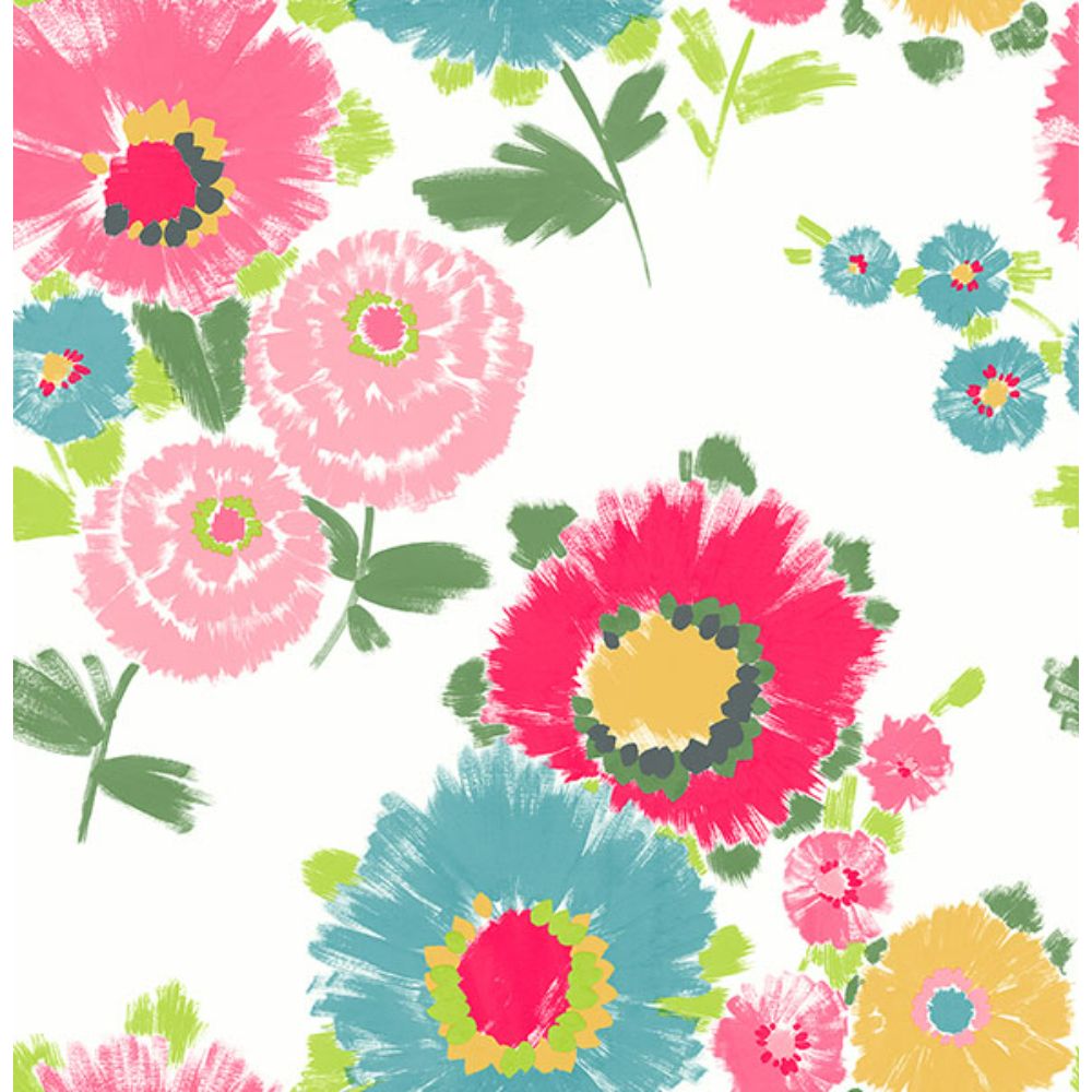 A-Street Prints by Brewster 4081-26326 Essie Pink Painterly Floral Wallpaper
