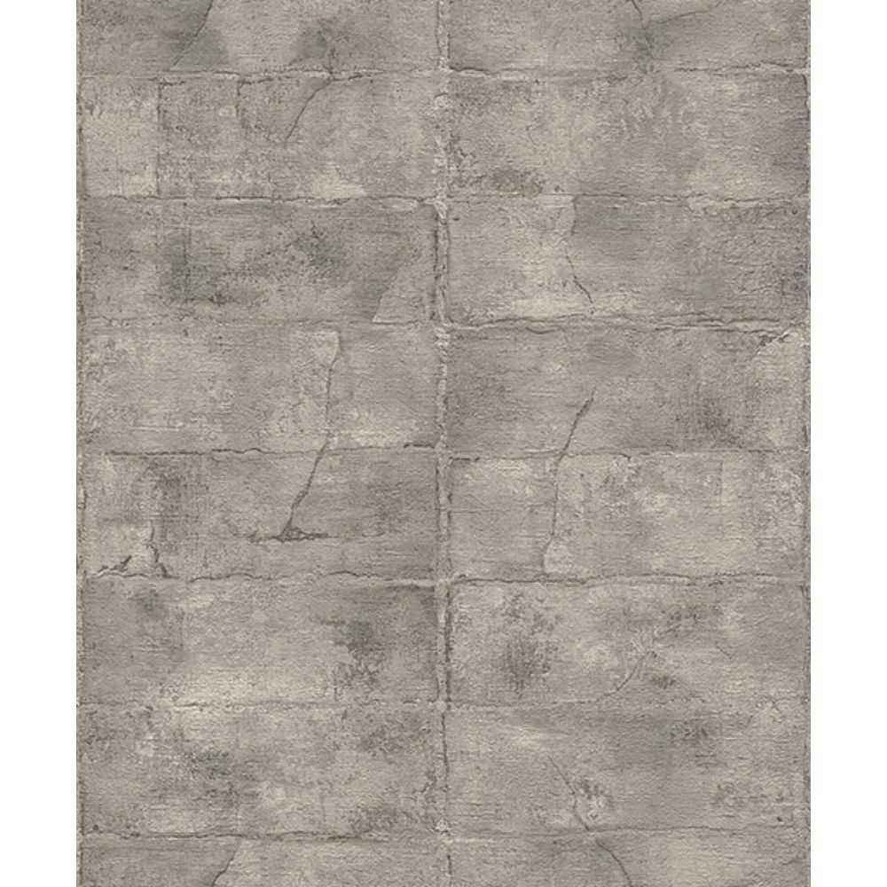 Advantage by Brewster 4096-520156 Clay Grey Stone Wallpaper