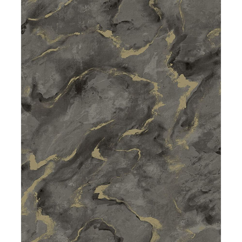 A-Street Prints by Brewster 4105-86602 Silenus Charcoal Marbled Wallpaper