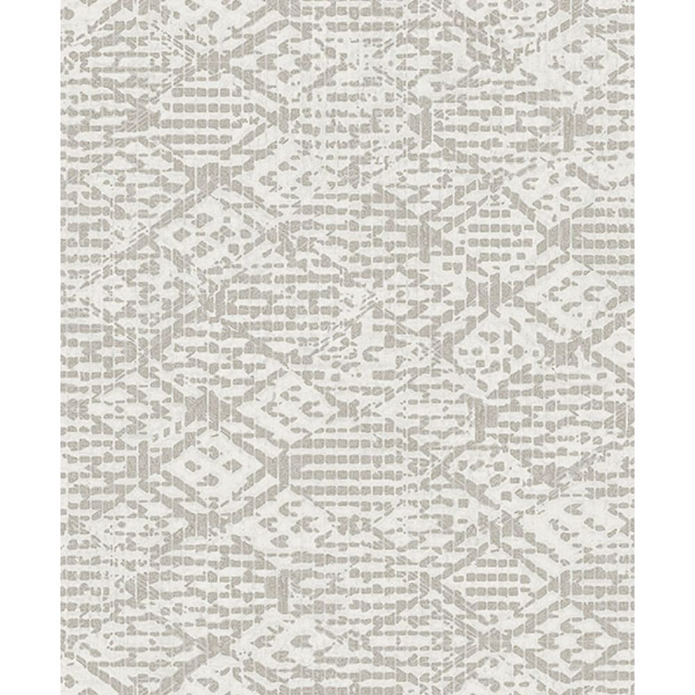 A-Street Prints by Brewster 4105-86620 Helene Silver Glitter Geometric Wallpaper