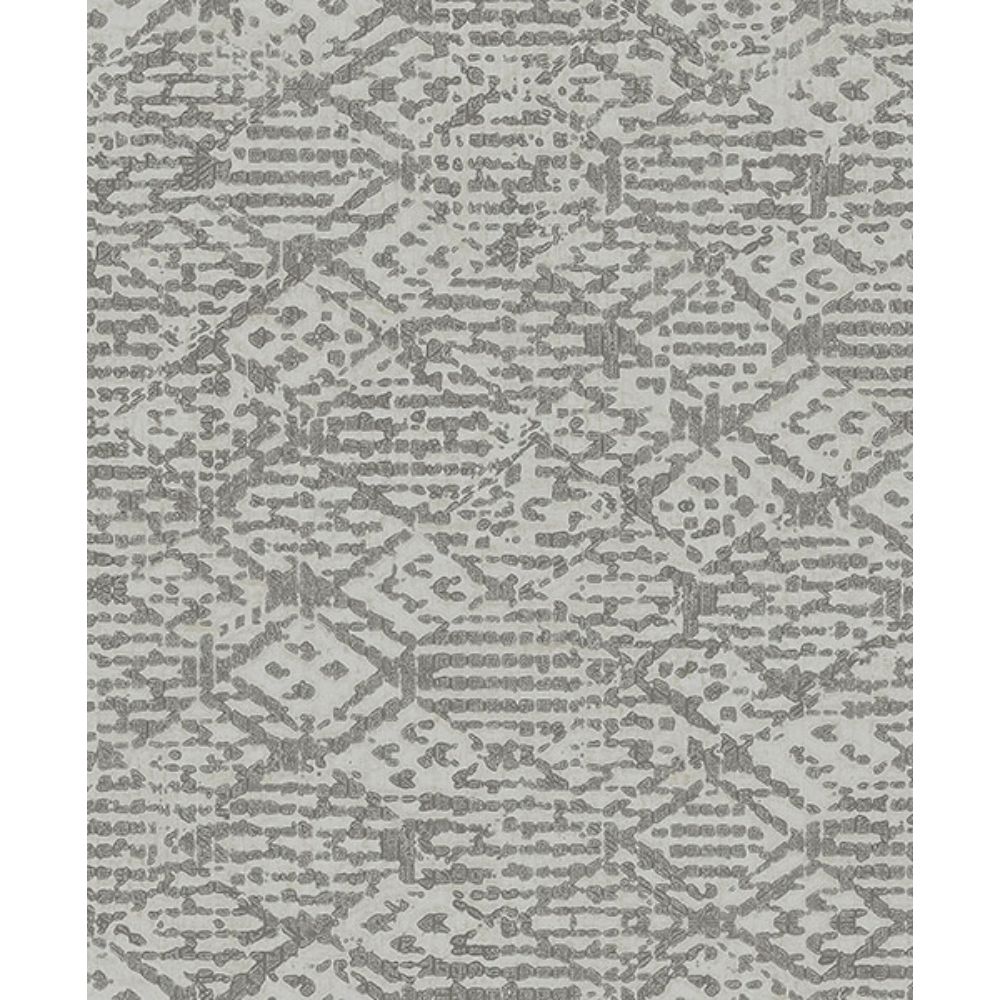 A-Street Prints by Brewster 4105-86621 Helene Pewter Glitter Geometric Wallpaper