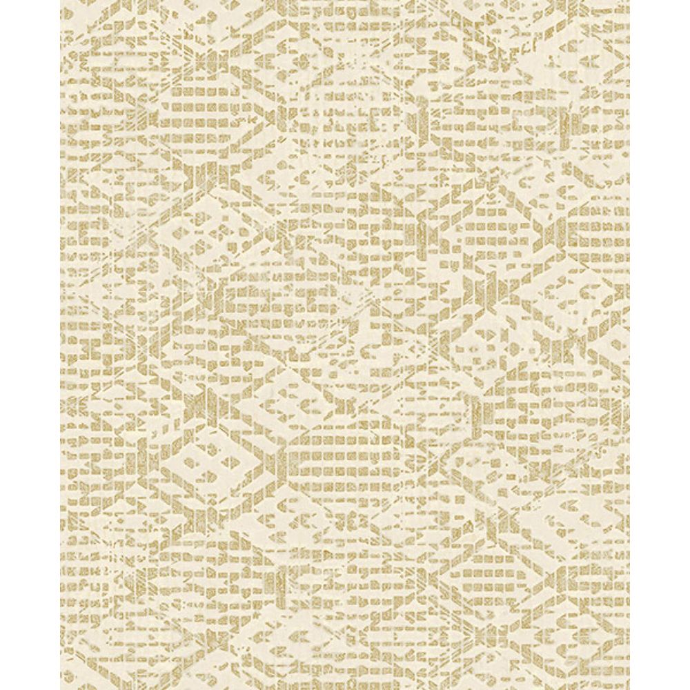 A-Street Prints by Brewster 4105-86622 Helene Gold Glitter Geometric Wallpaper