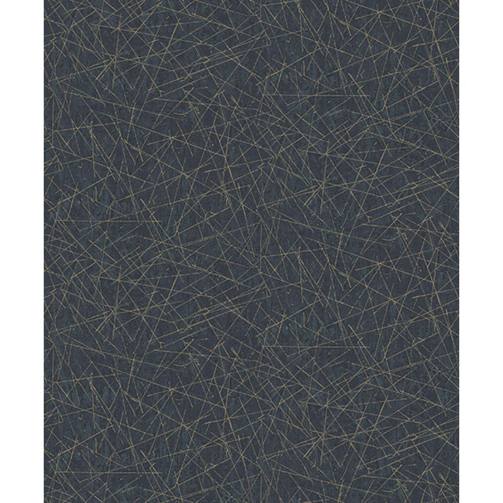 A-Street Prints by Brewster 4105-86634 Bulan Dark Blue Abstract Lines Wallpaper