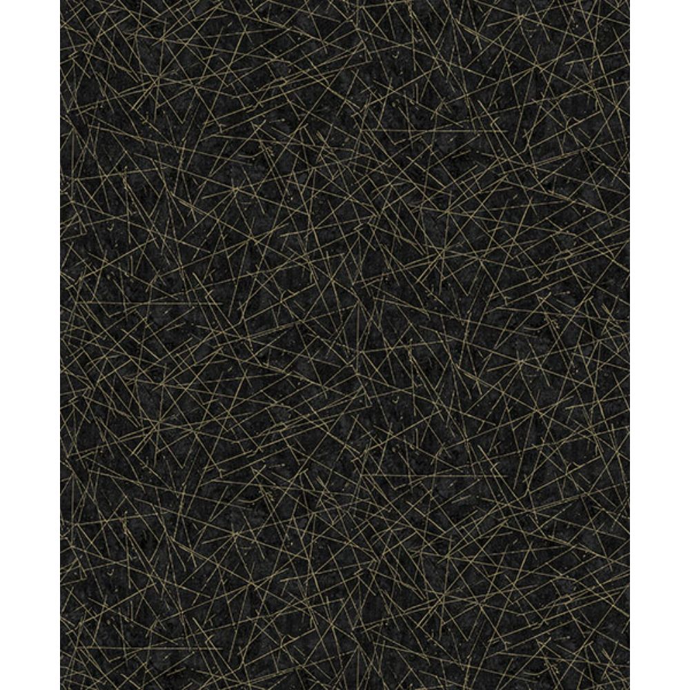 A-Street Prints by Brewster 4105-86635 Bulan Black Abstract Lines Wallpaper