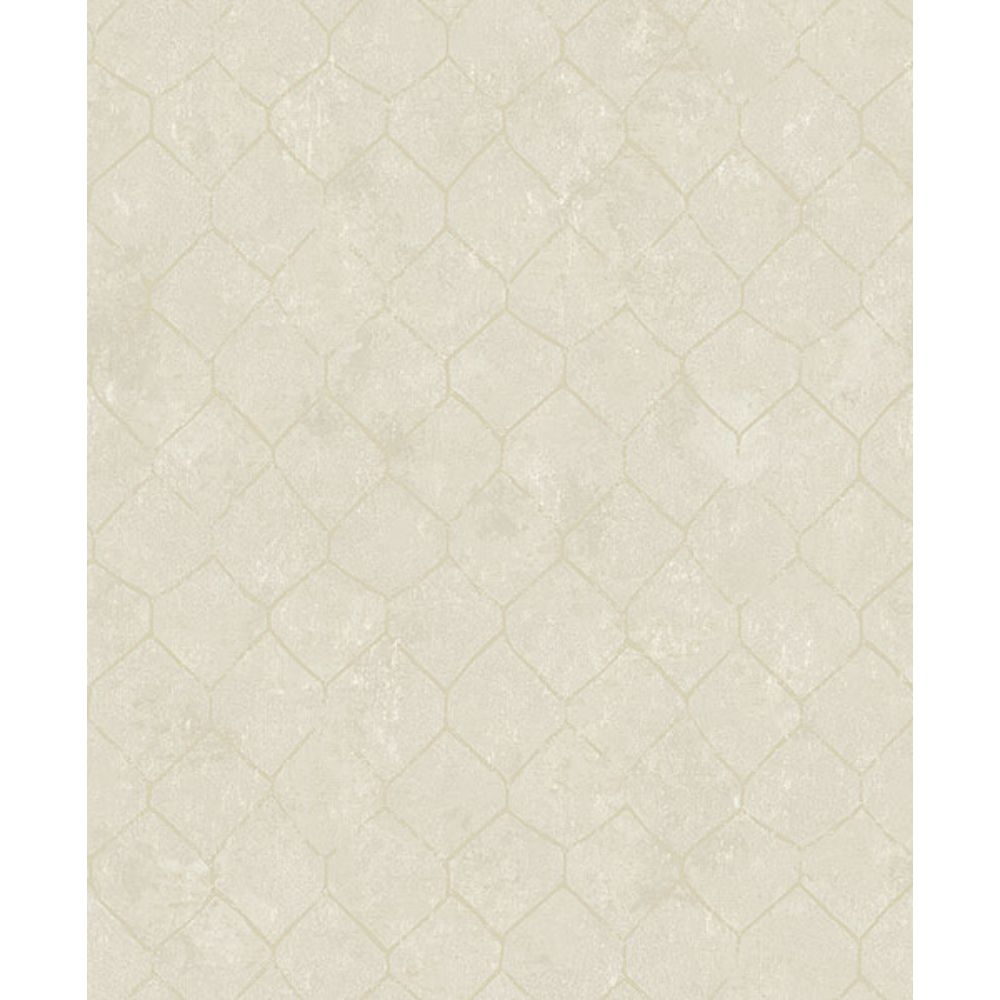 A-Street Prints by Brewster 4105-86652 Rauta Pearl Hexagon Tile Wallpaper