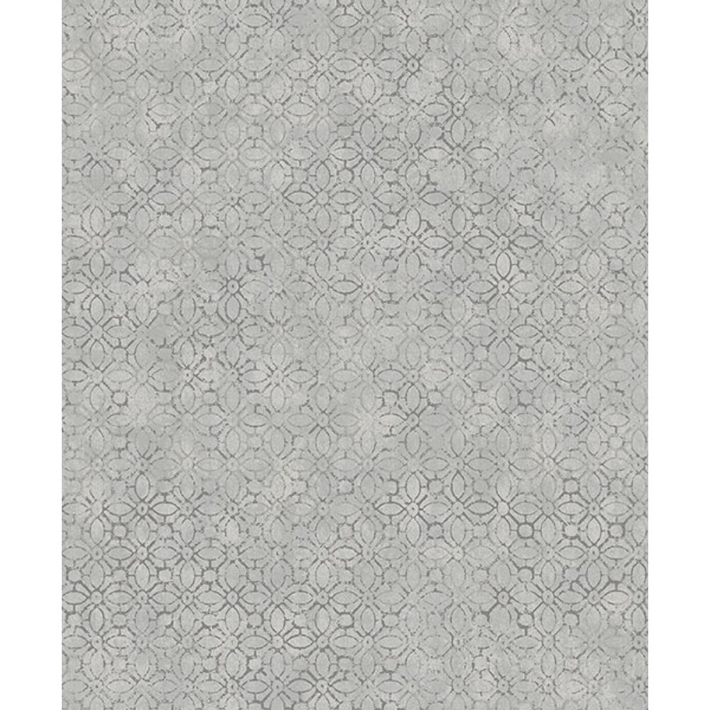 A-Street Prints by Brewster 4105-86665 Khauta Sterling Floral Geometric Wallpaper