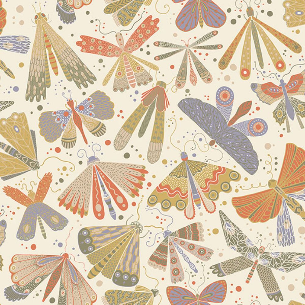 A-Street Prints by Brewster 4111-63024 Flyga Moss Butterfly Bonanza Wallpaper