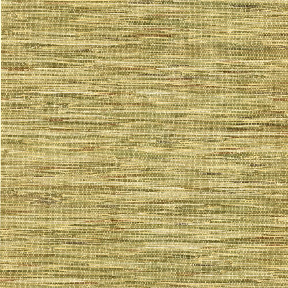 Brewster 412-44140 Lepeka Green Faux Grasscloth Wallpaper