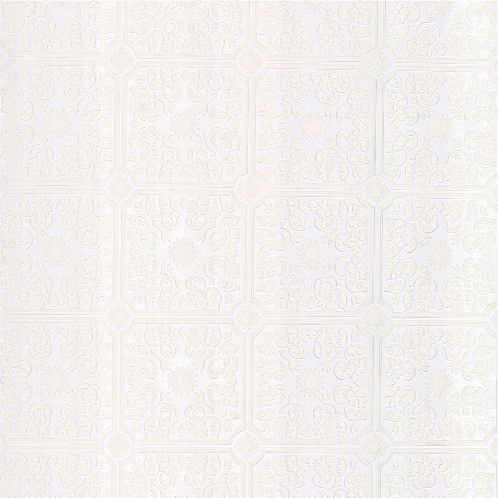 Brewster 412-96291 Sabrina White Tin Ceiling Wallpaper