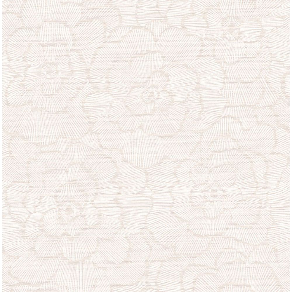 A-Street Prints by Brewster 4120-26037 Periwinkle Pink Textured Floral Wallpaper