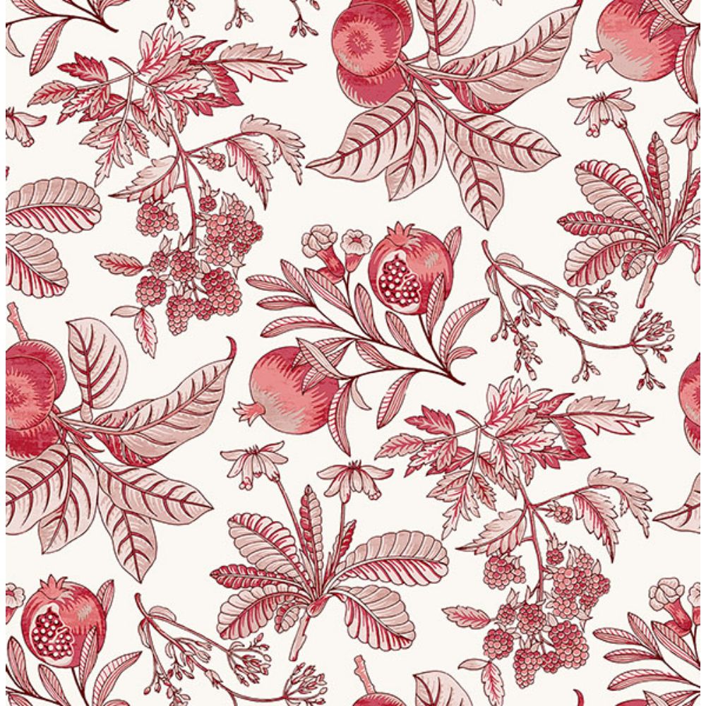 A-Street Prints by Brewster 4120-26812 Cecilia Red Fruit Wallpaper