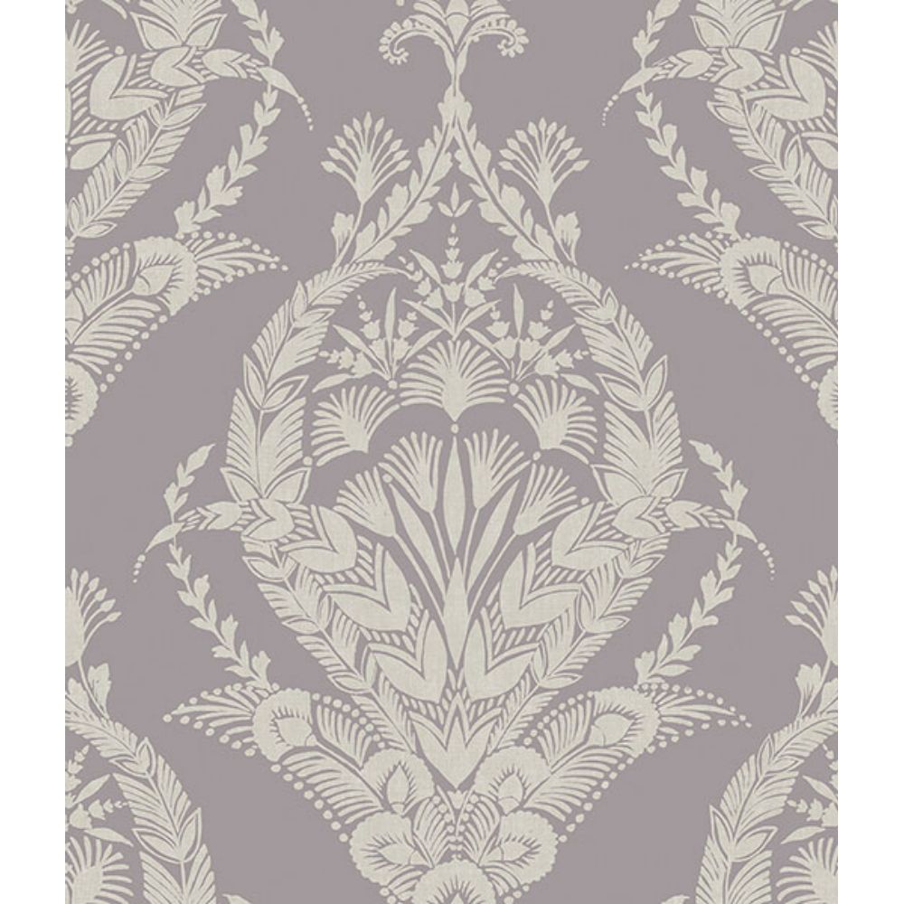 A-Street Prints by Brewster 4120-26820 Arlie Lavender Botanical Damask Wallpaper