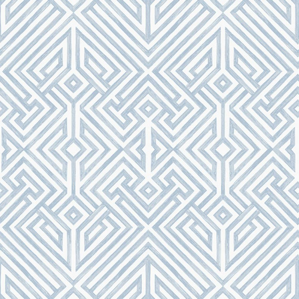 A-Street Prints by Brewster 4120-26847 Lyon Blue Geometric Key Wallpaper