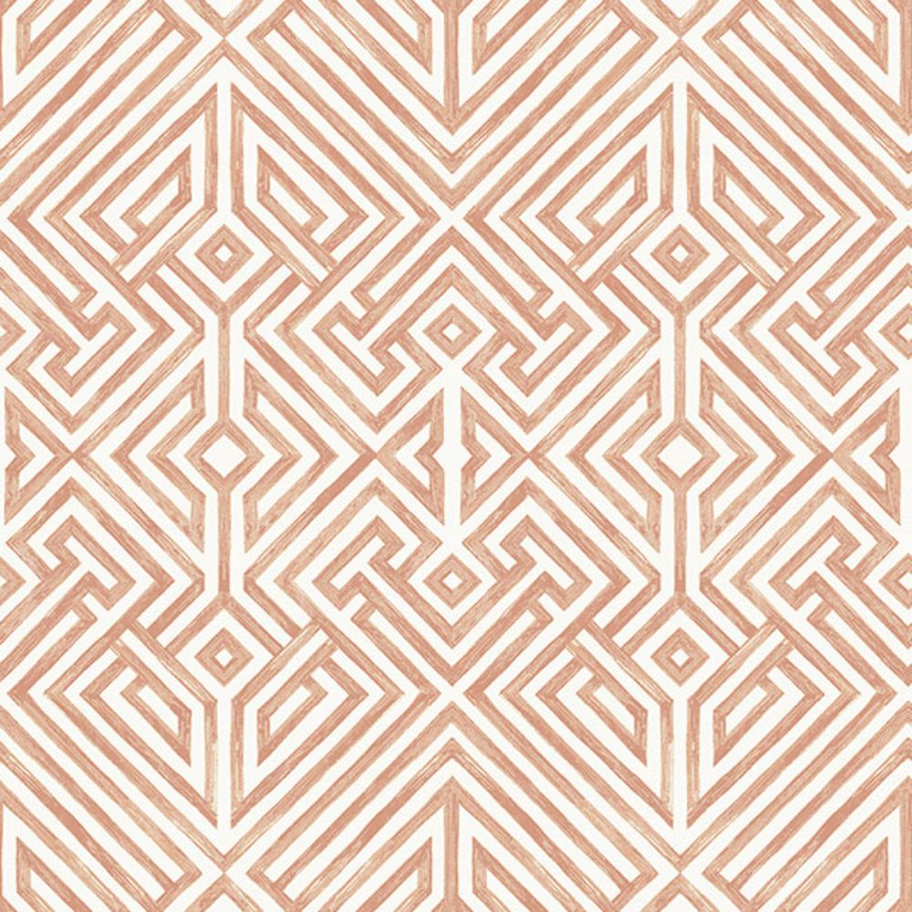 A-Street Prints by Brewster 4120-26848 Lyon Coral Geometric Key Wallpaper