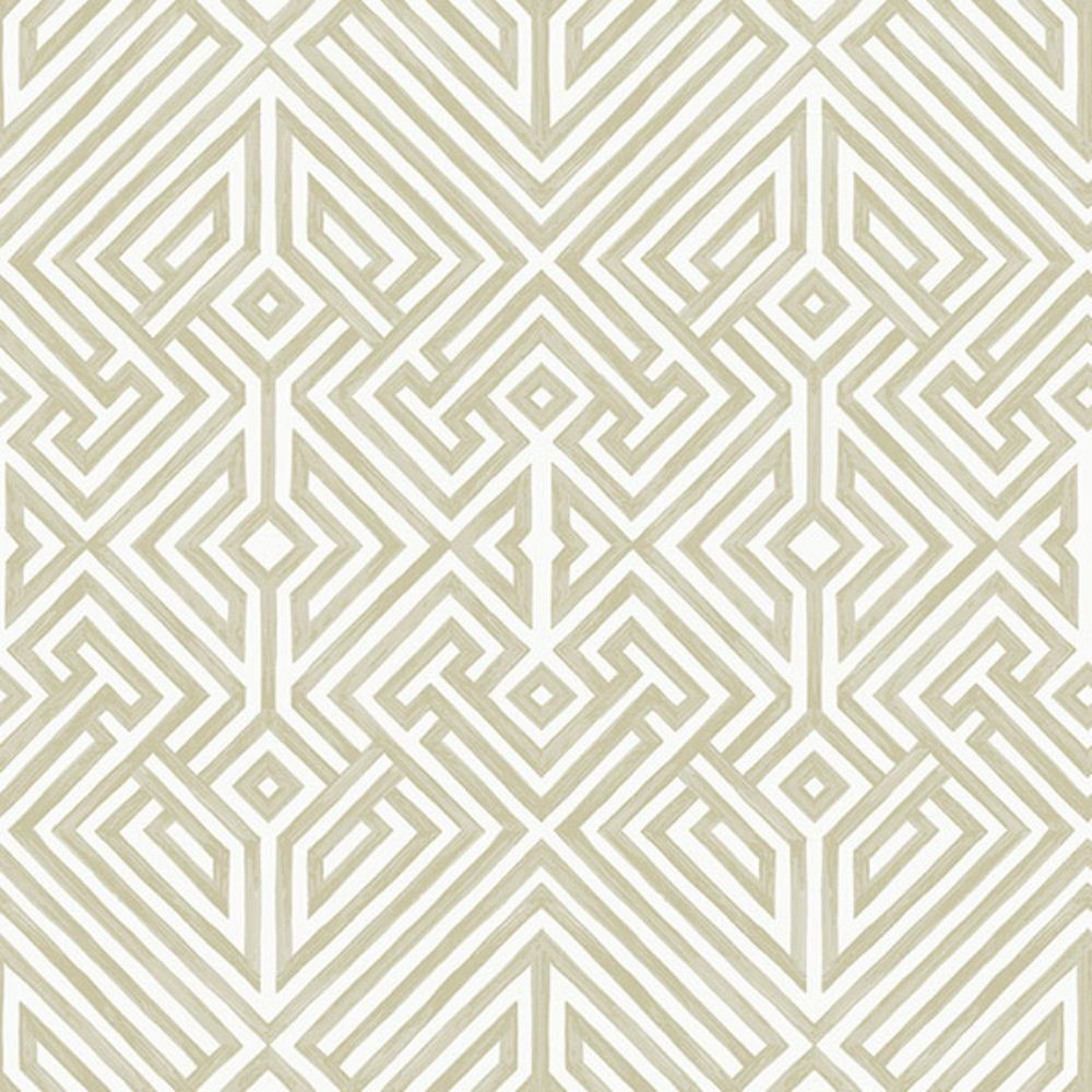 A-Street Prints by Brewster 4120-26851 Lyon Gold Geometric Key Wallpaper
