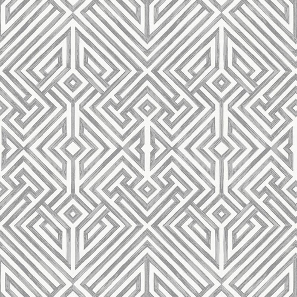 A-Street Prints by Brewster 4120-26854 Lyon Grey Geometric Key Wallpaper