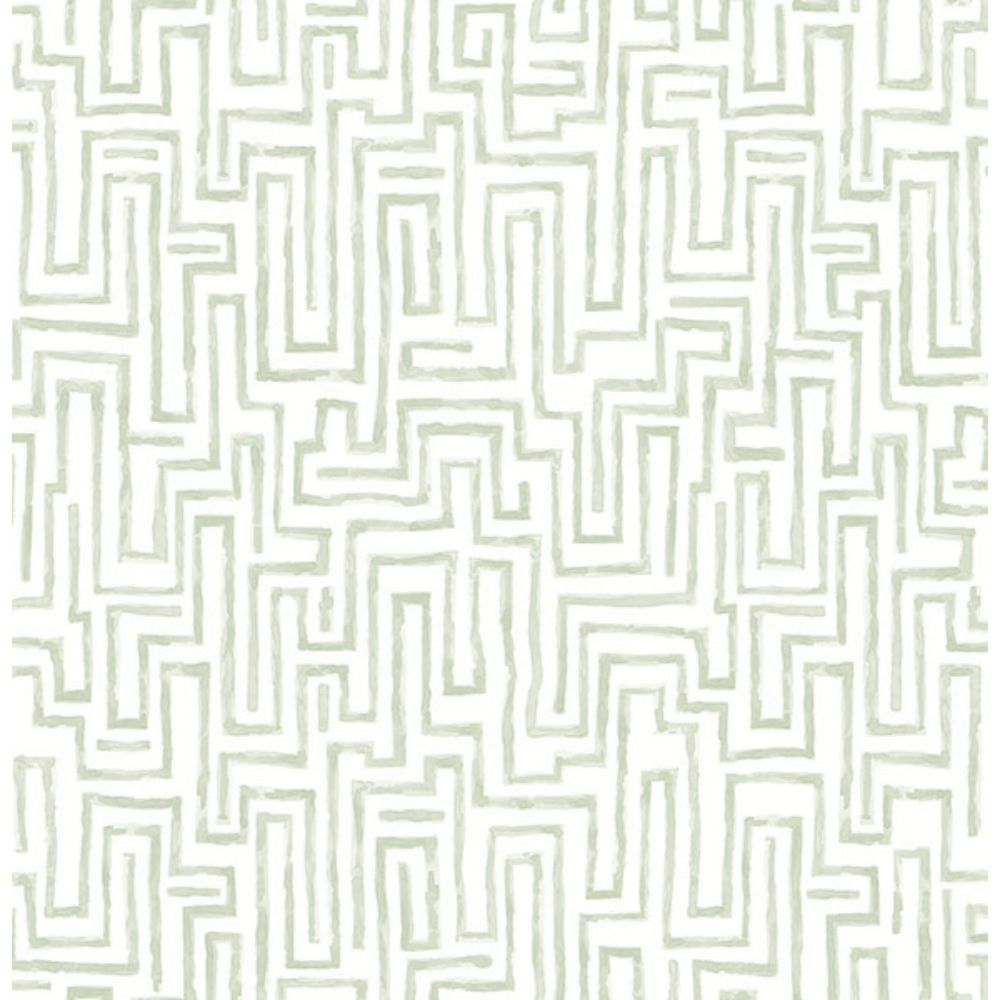 A-Street Prints by Brewster 4121-25702 Ramble Sage Geometric Wallpaper
