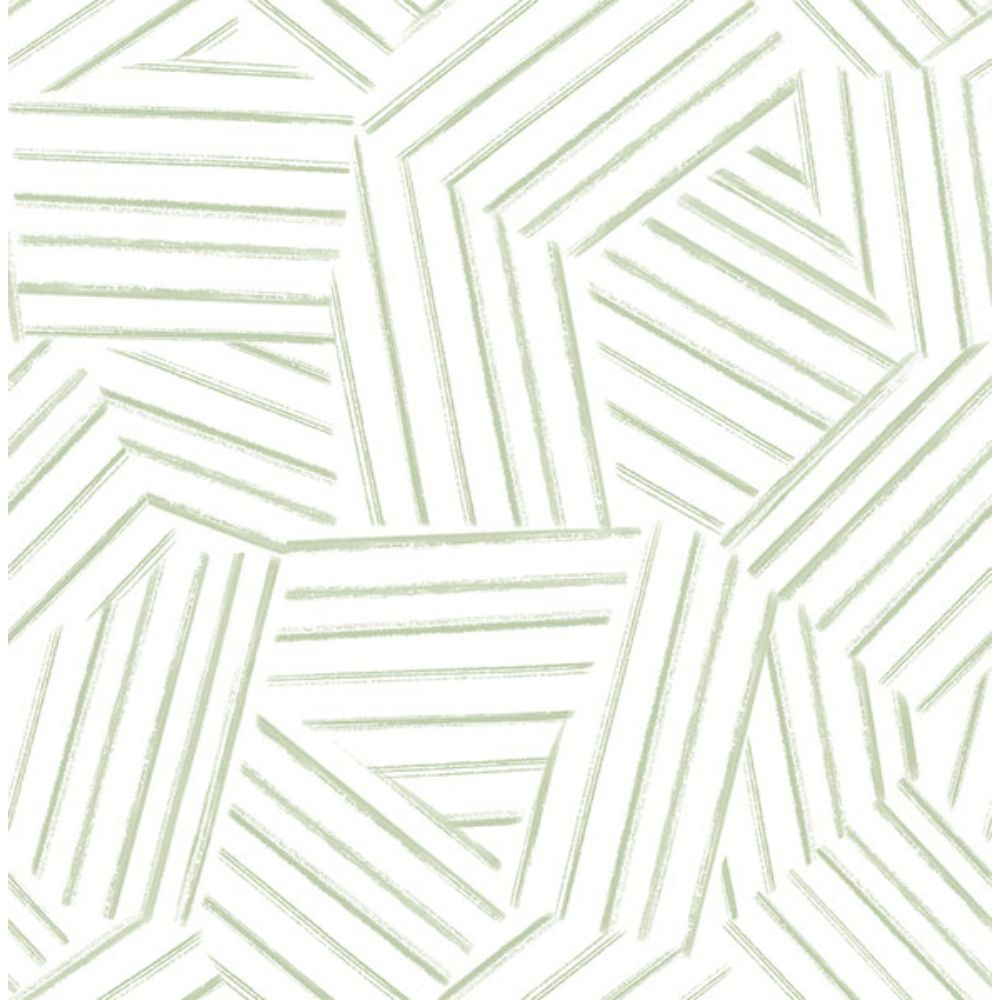 A-Street Prints by Brewster 4121-26900 Helene Sage Geometric Lines Wallpaper