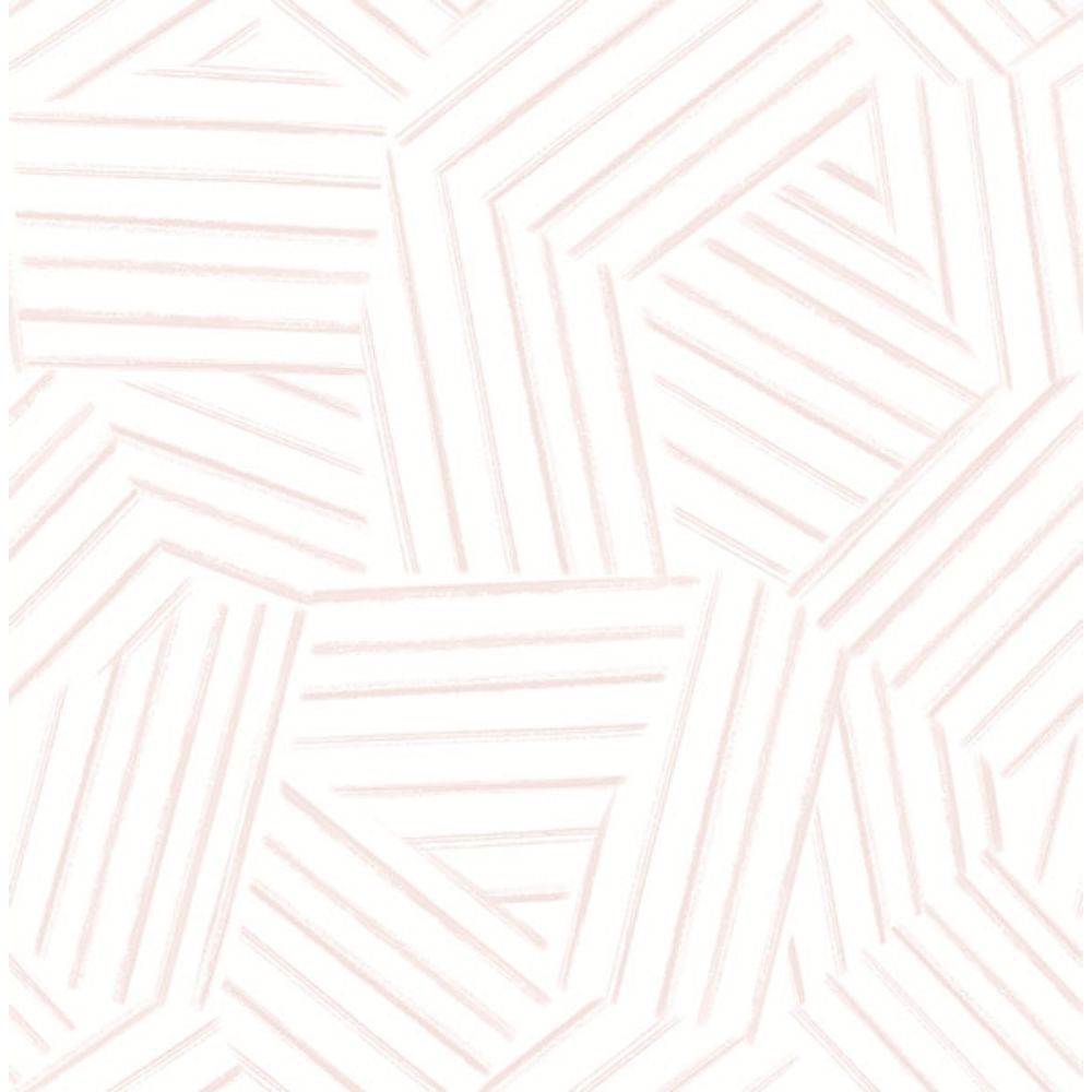 A-Street Prints by Brewster 4121-26902 Helene Pink Geometric Lines Wallpaper