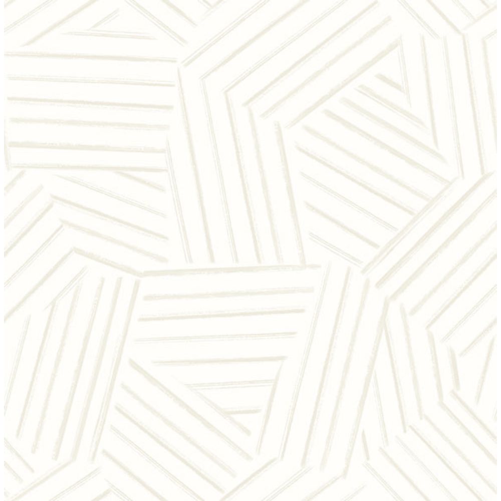 A-Street Prints by Brewster 4121-26905 Helene Pearl Geometric Lines Wallpaper