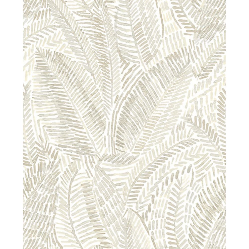 A-Street Prints by Brewster 4121-26950 Fildia Taupe Botanical Wallpaper