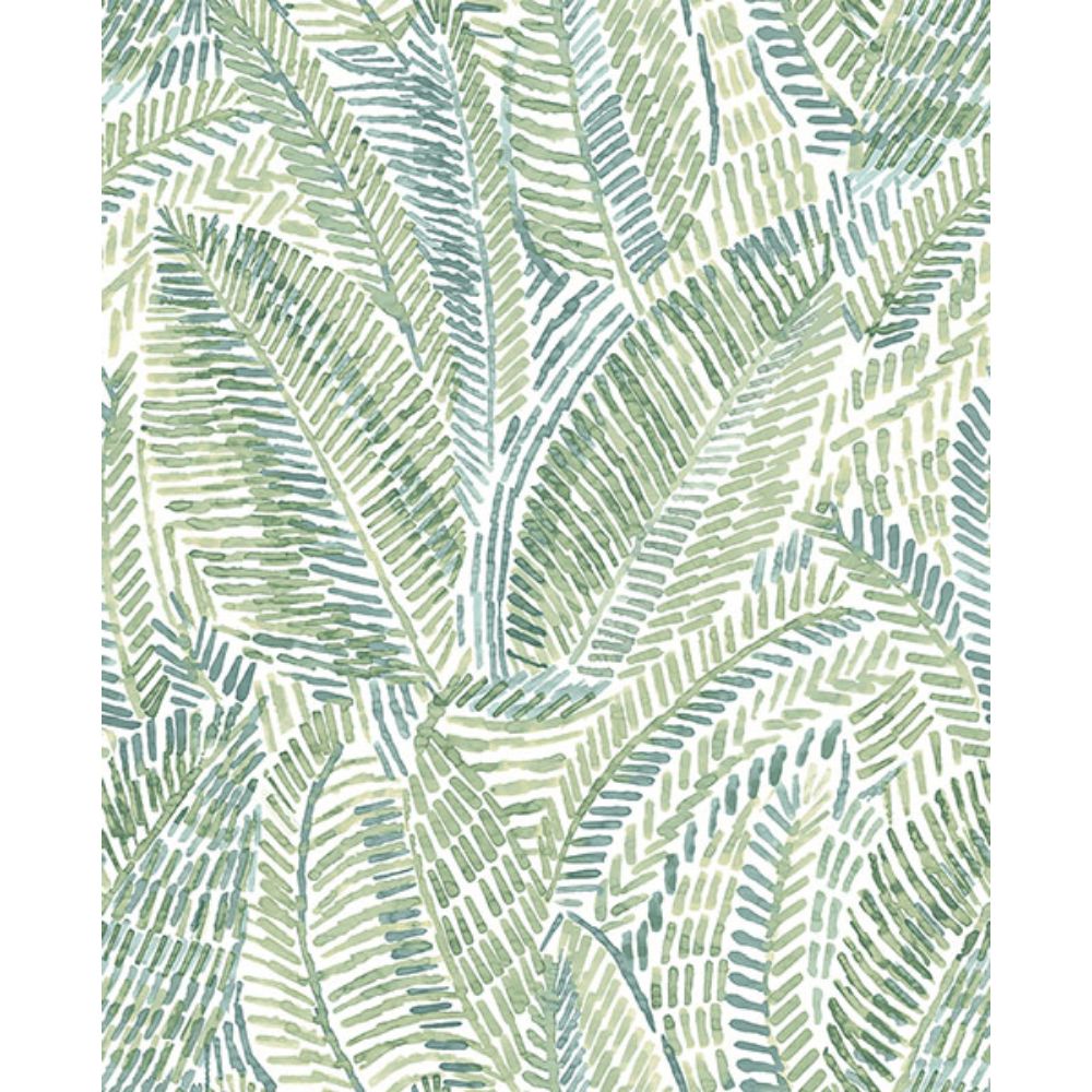 A-Street Prints by Brewster 4121-26953 Fildia Green Botanical Wallpaper