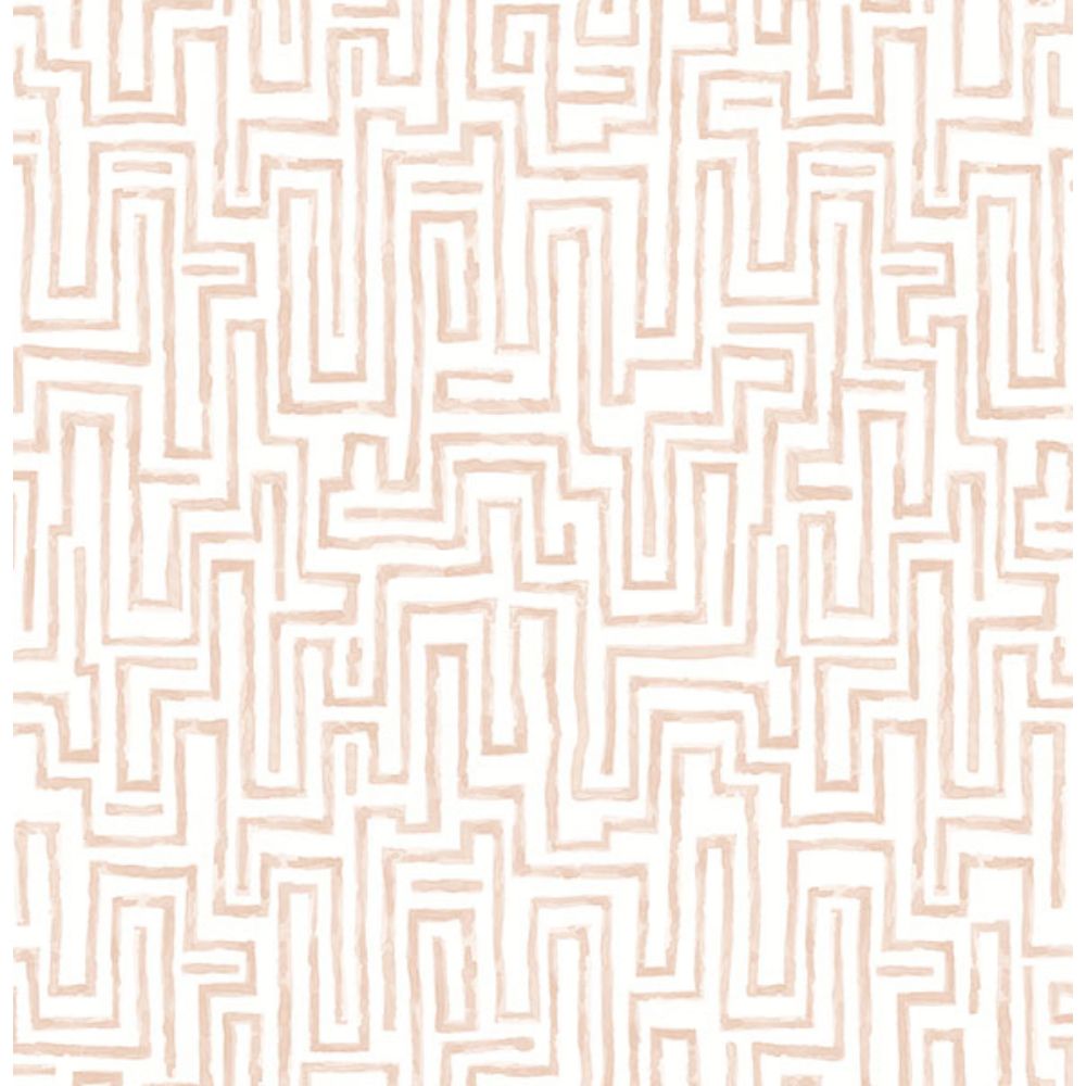 A-Street Prints by Brewster 4121-26954 Ramble Blush Geometric Wallpaper