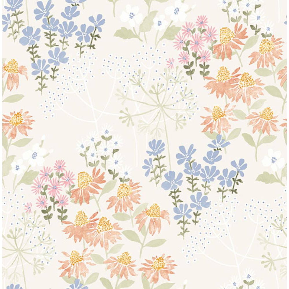 A-Street Prints by Brewster 4122-27020 Cultivate Pastel Springtime Blooms Wallpaper