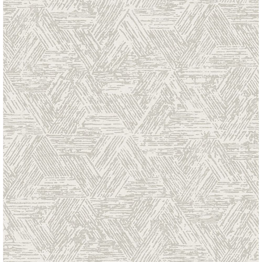 A-Street Prints by Brewster 4122-27034 Retreat Grey Quilted Geometric Wallpaper