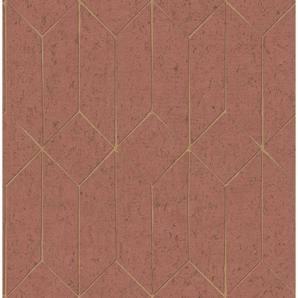Advantage by Brewster 4125-26703 Hayden Rasberry Concrete Trellis Wallpaper
