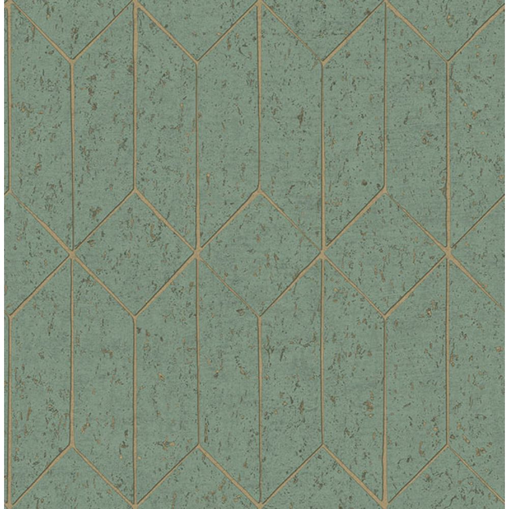 Advantage by Brewster 4125-26704 Hayden Mint Concrete Trellis Wallpaper