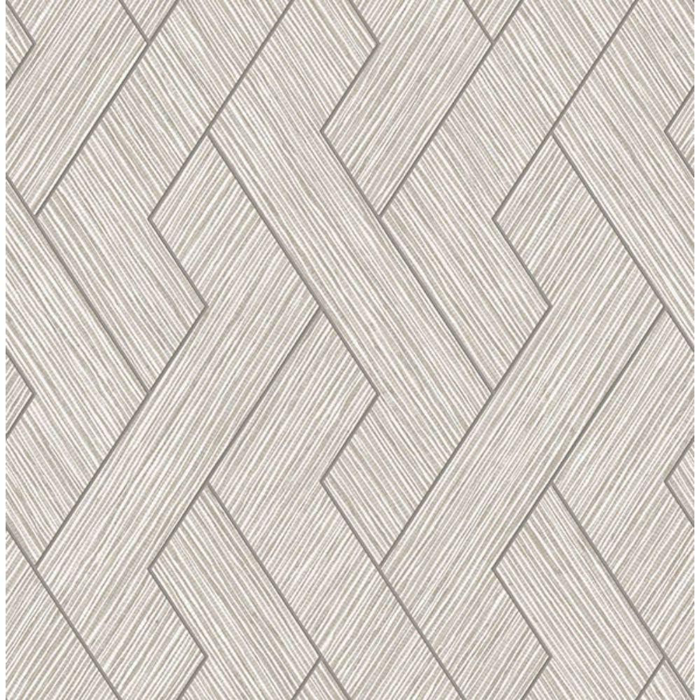 Advantage by Brewster 4125-26728 Ember Light Grey Geometric Basketweave Wallpaper